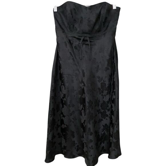 Vintage Y2K Banana Republic Strapless Mini Dress 6P 100% Silk Floral Whimsigoth - Picture 1 of 14